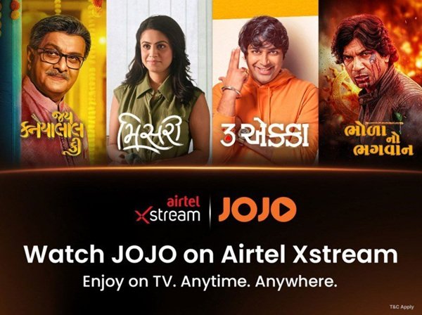 JOJO Limited Joins Airtel Xstream -- Bringing the World of Gujarati Entertainment to One of India's Most Powerful Digital Screens